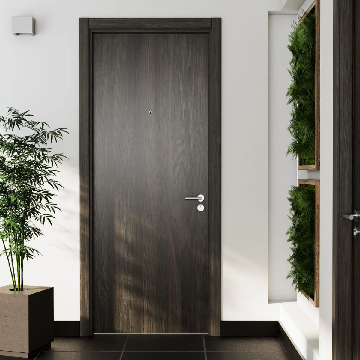 GENERICO - Puerta de Melamina Casatto Interior - 60 x 210 cm - Carbón Pelikano