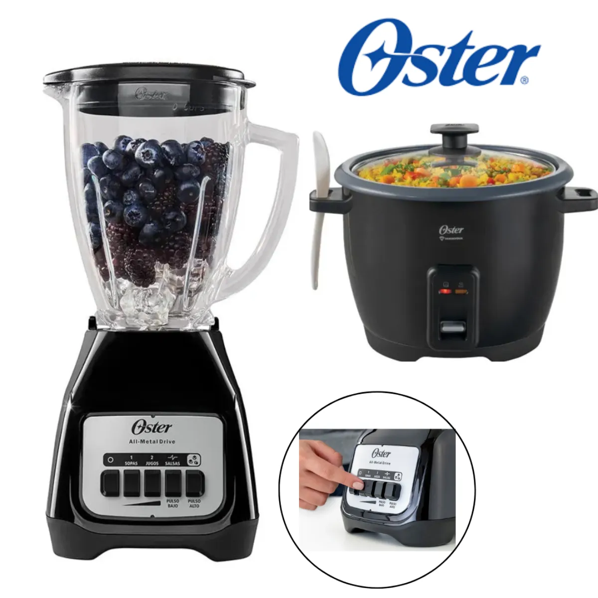OSTER - COMBO OSTER OLLA ARROCERA 1.8 LT + Licuadora BLSTKAGBPB