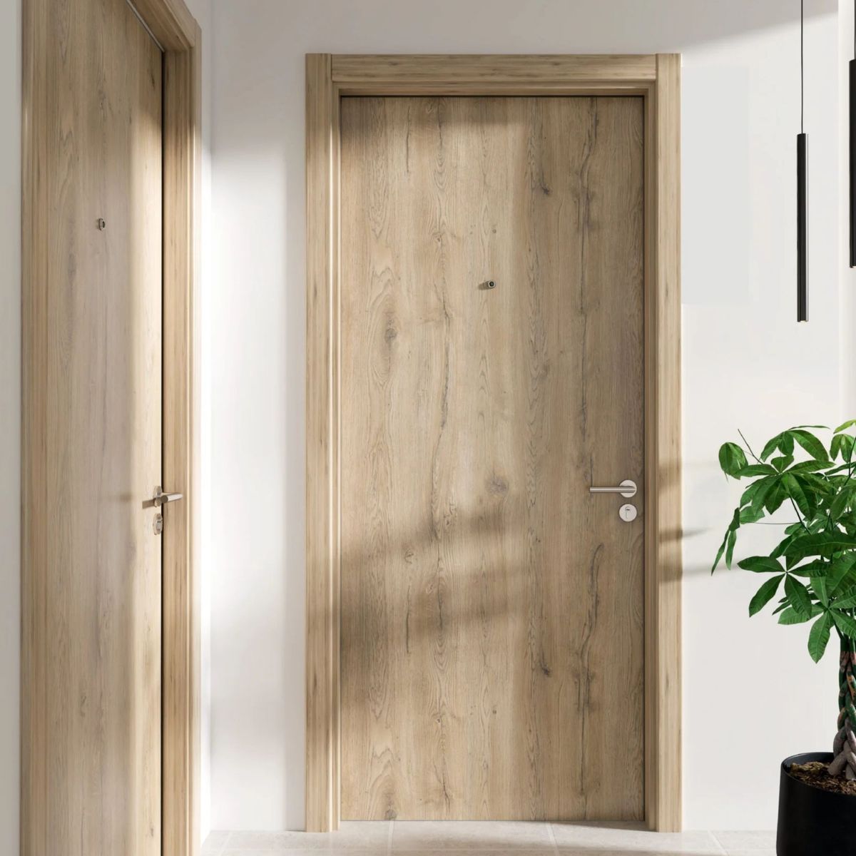 GENERICO - Puerta de Melamina Casatto Interior - 60 x 210 cm - Macadamia Pelikano