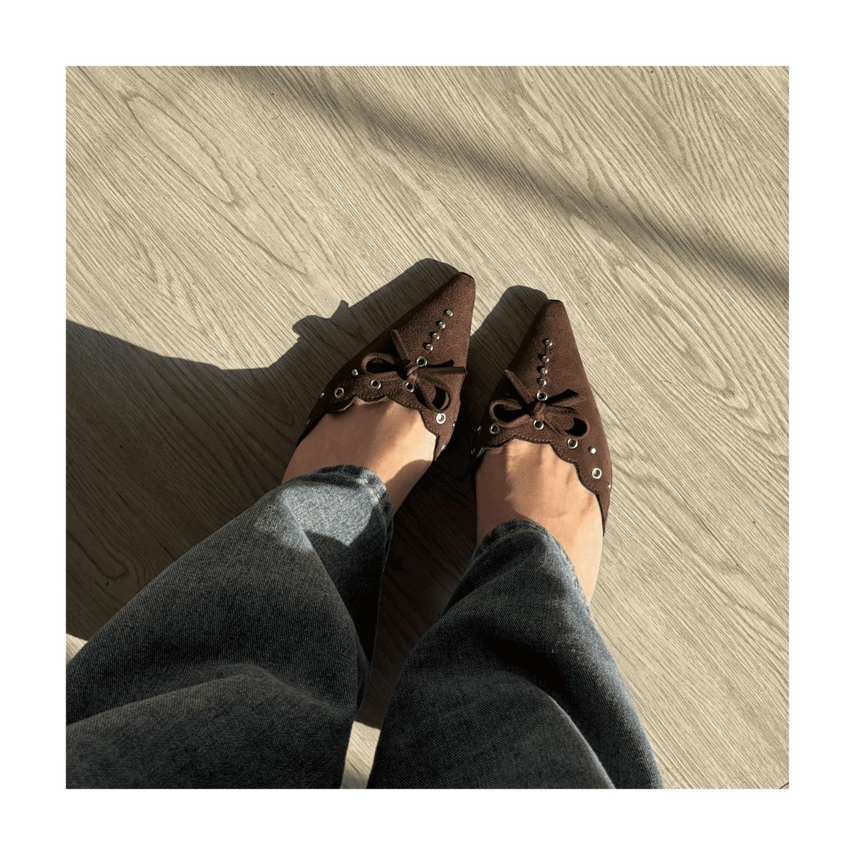 PALINI SHOES - taco 5 de vestir en punta color marrón