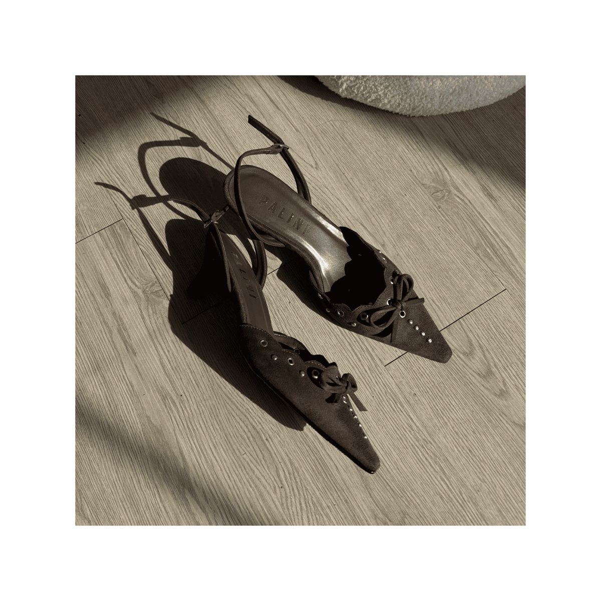 PALINI SHOES - taco 5 de vestir en punta color marrón