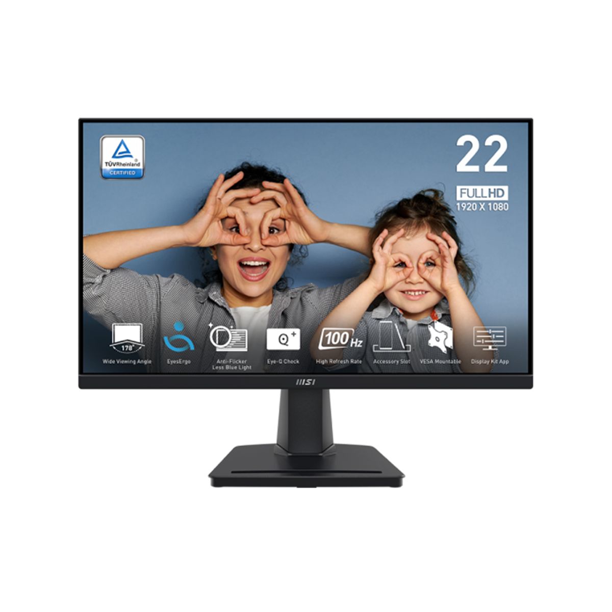 MSI - Monitor Msi Pro-Mp225V De 22" Va, 100Hz, Conexión Vga - Ideal Para Trabajo Y Entretenimien