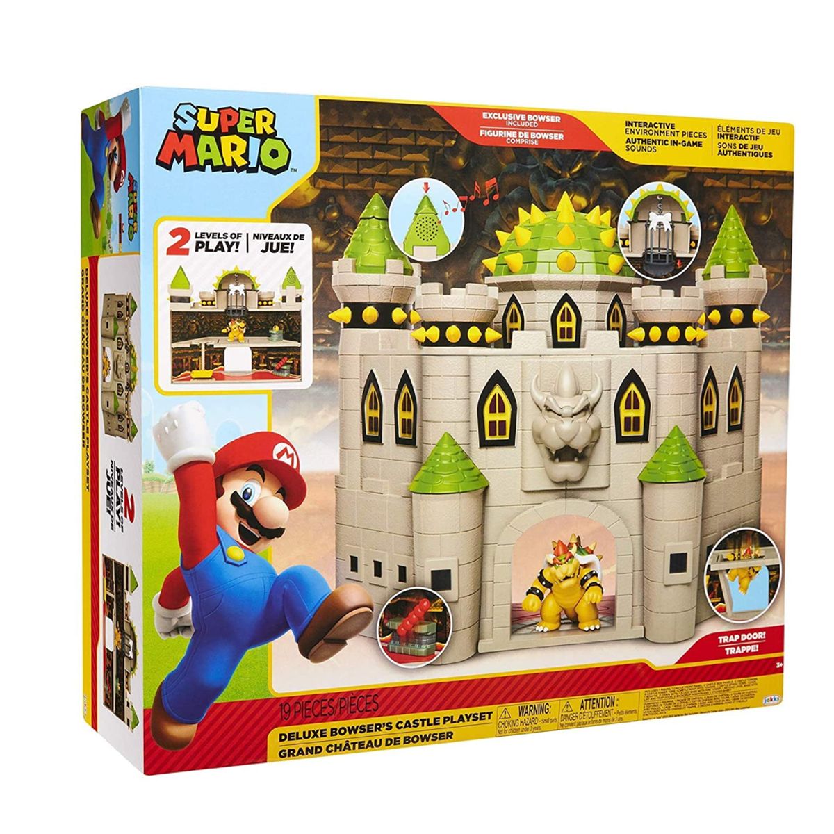 JAKKS PACIFIC - Nintendo Super Mario Bros Castillo Deluxe de Bowser