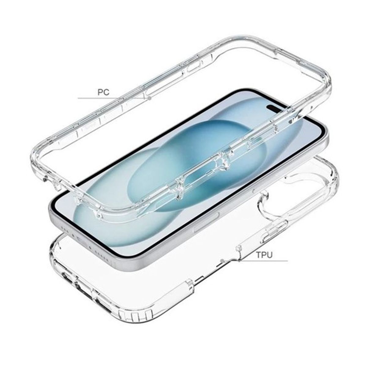 CASE - Case 360° Transparente para Iphone 17