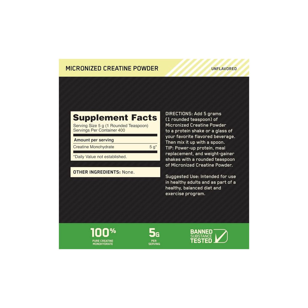 OPTIMUM NUTRITION - CREATINA OPTIMUM NUTRITION DE 1200gr CON CUCHARA MEDIDORA Y PORTASUPLEMENTOS - CREATINA MONOHIDRATADA Y MICRONIZADA