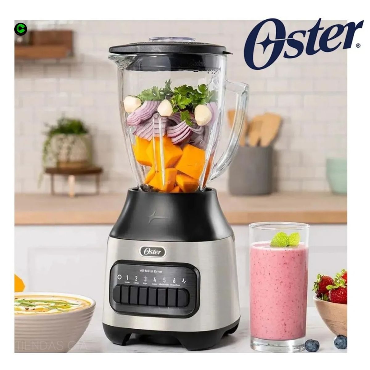 OSTER - Licuadora Oster 6 velocidades más pulso BLSTPEG-NPB