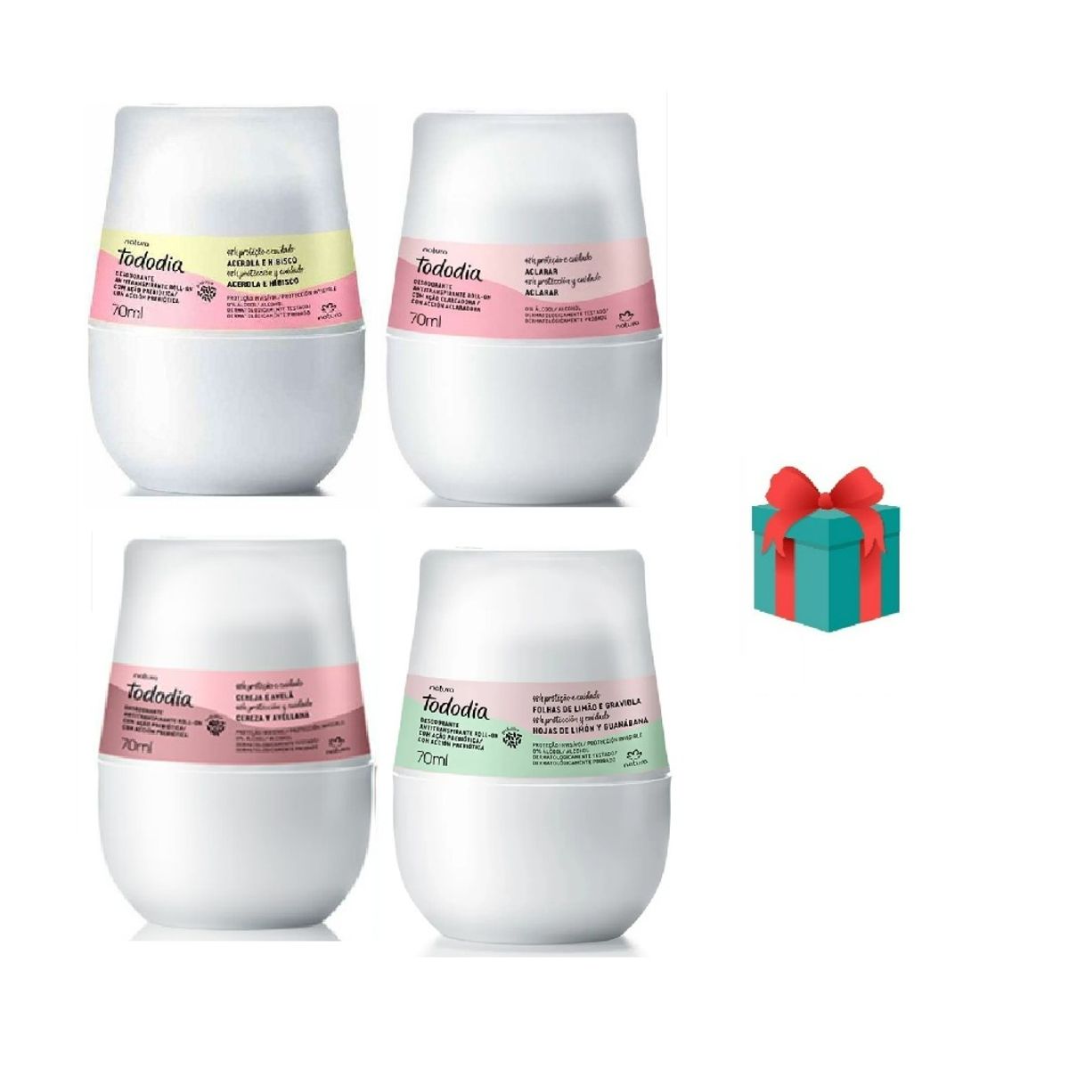 NATURA - 4 Desodorante roll on Natura + regalo