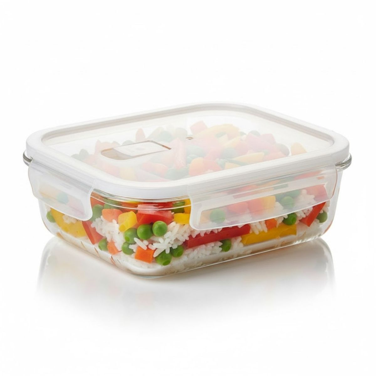 PENTHA - Táper De Vidrio Hermético Rectangular 1520ml Diseño Elegante