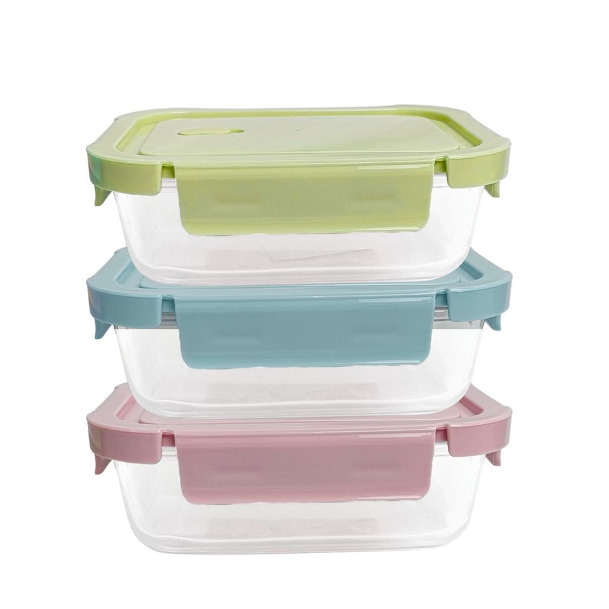 PENTHA - Taper De Vidrio 700ml Hermético y Práctico 3 Unidades