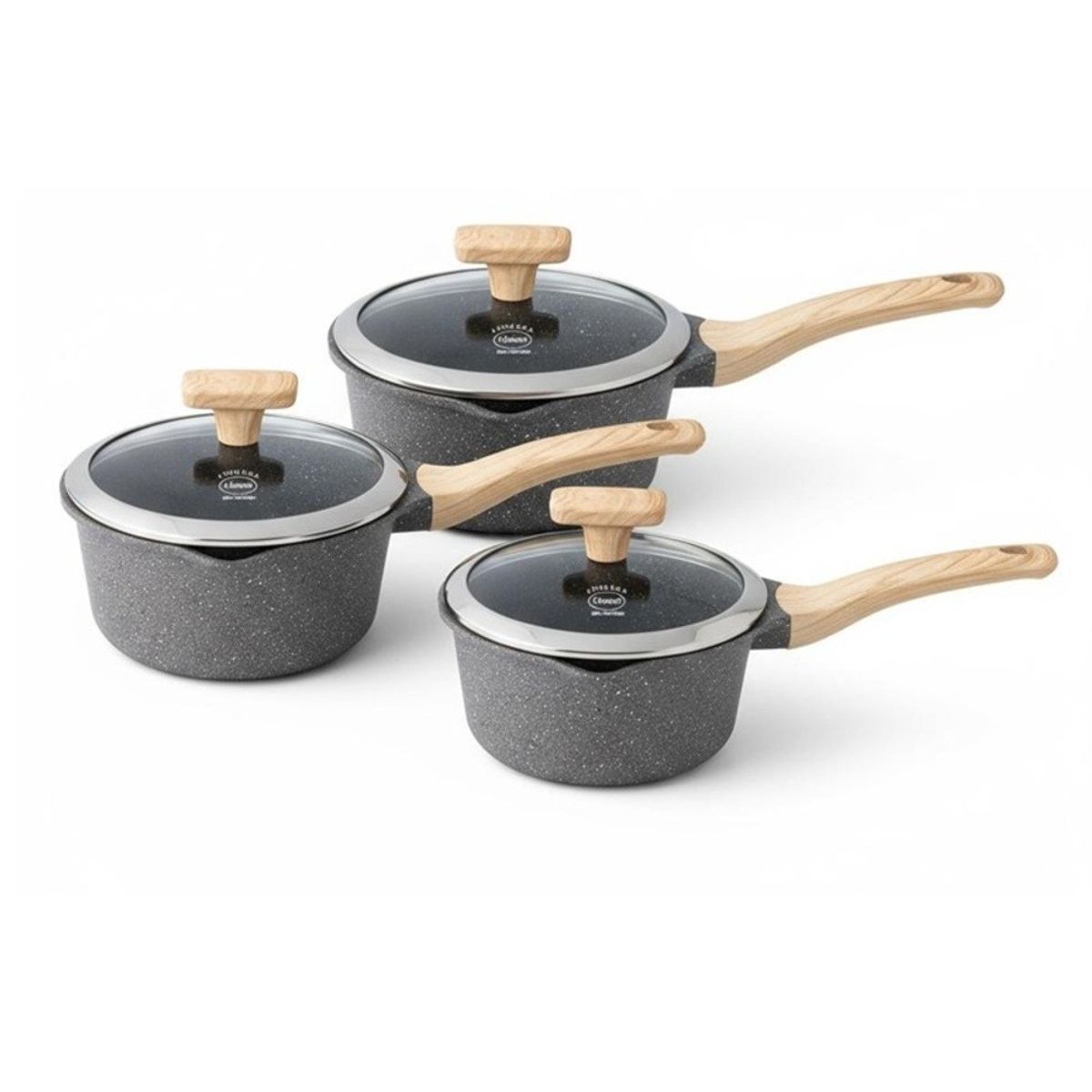 VALESKA - Juego de Ollas de roca Volcánica Valeska VL-SPSA6