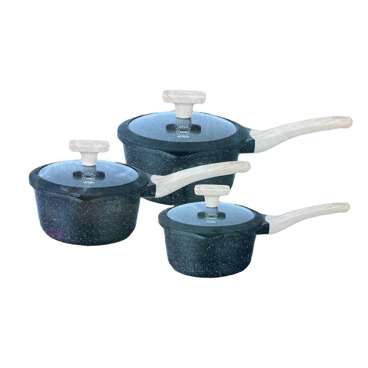 VALESKA - Juego de Ollas de roca Volcánica Valeska VL-SPSA6