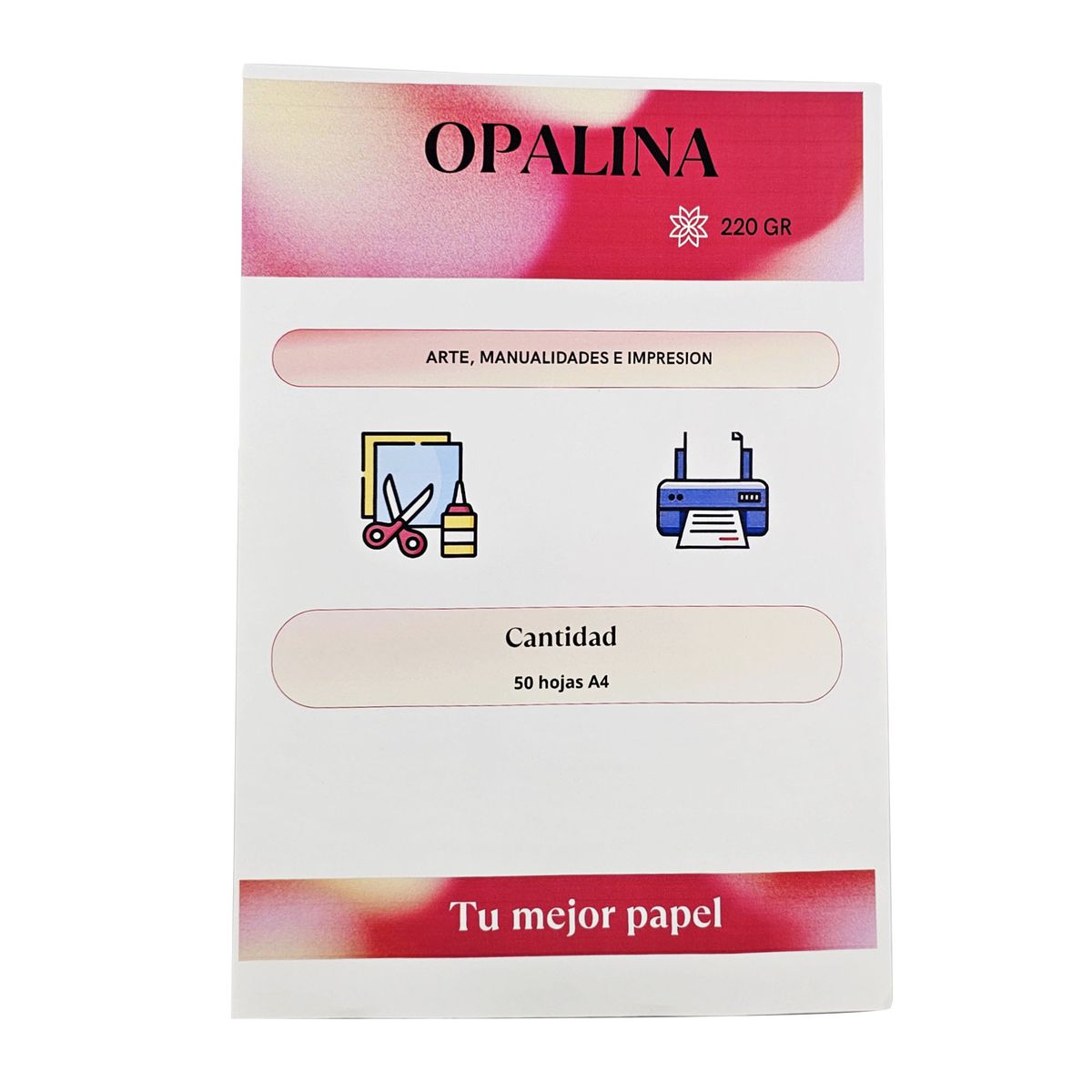 GENERICO - Cartulina opalina A4 / 50 hojas