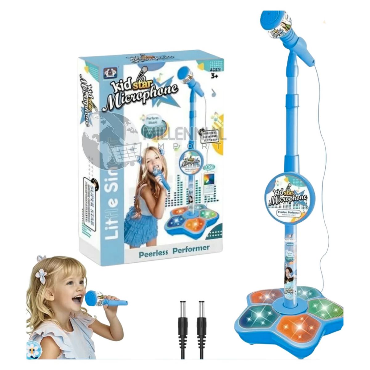 GENERICO - Karaoke para Niños con Luces y Micrófono Desmontable