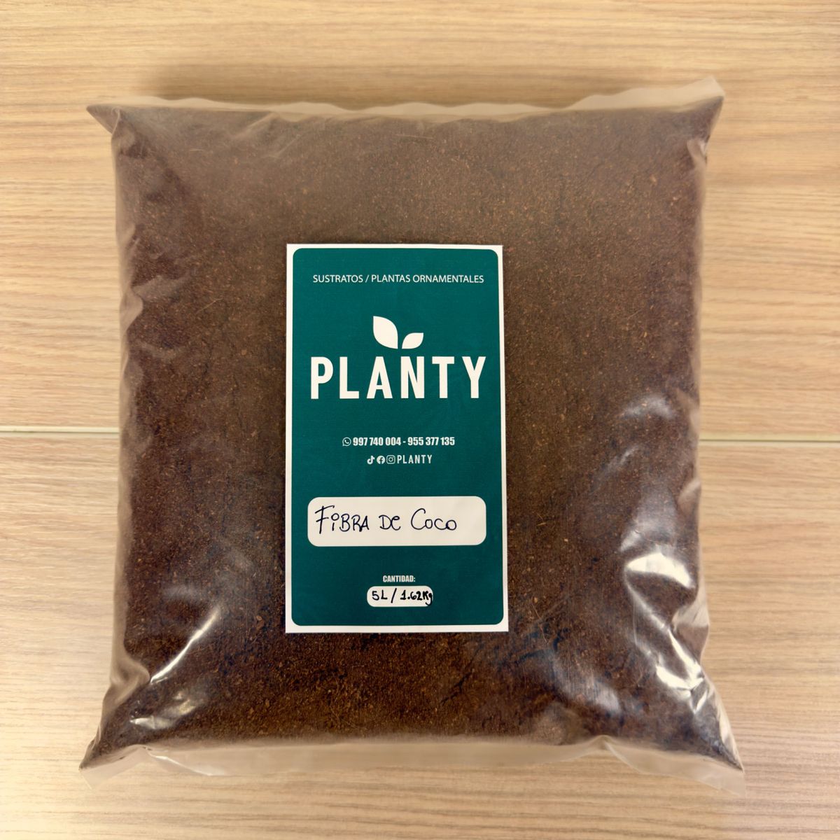 GENERICO - Sustrato Premium - Fibra de Coco Fino 5 Litros 1.62kg