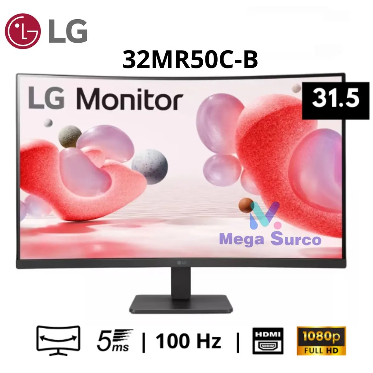 LG - MONITOR LG LED CURVO 32" 32MR50C-B 1920 X 1080 100HZ D-SUB/ HDMI