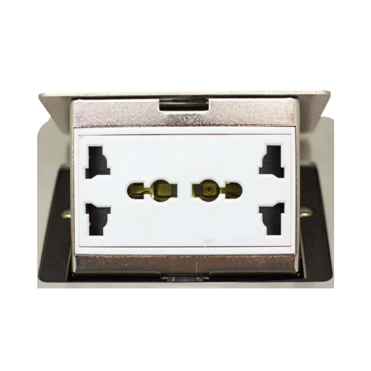 OPALUX - Toma Corriente Para Mueble 2 Tomas Múltiples + 1 Toma En Línea OPALUX OP-UTS1SL