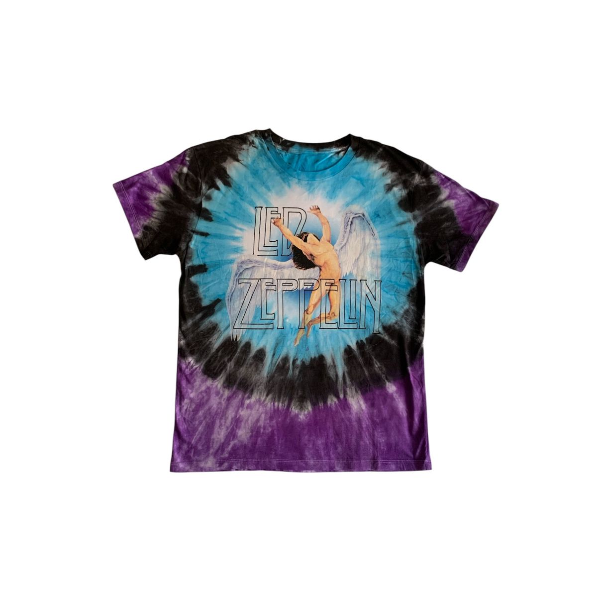 GENERICO - Polo Oversize Ledzeppelin Tie Dye Talla M  Moda Rock Vintage y Streetwear