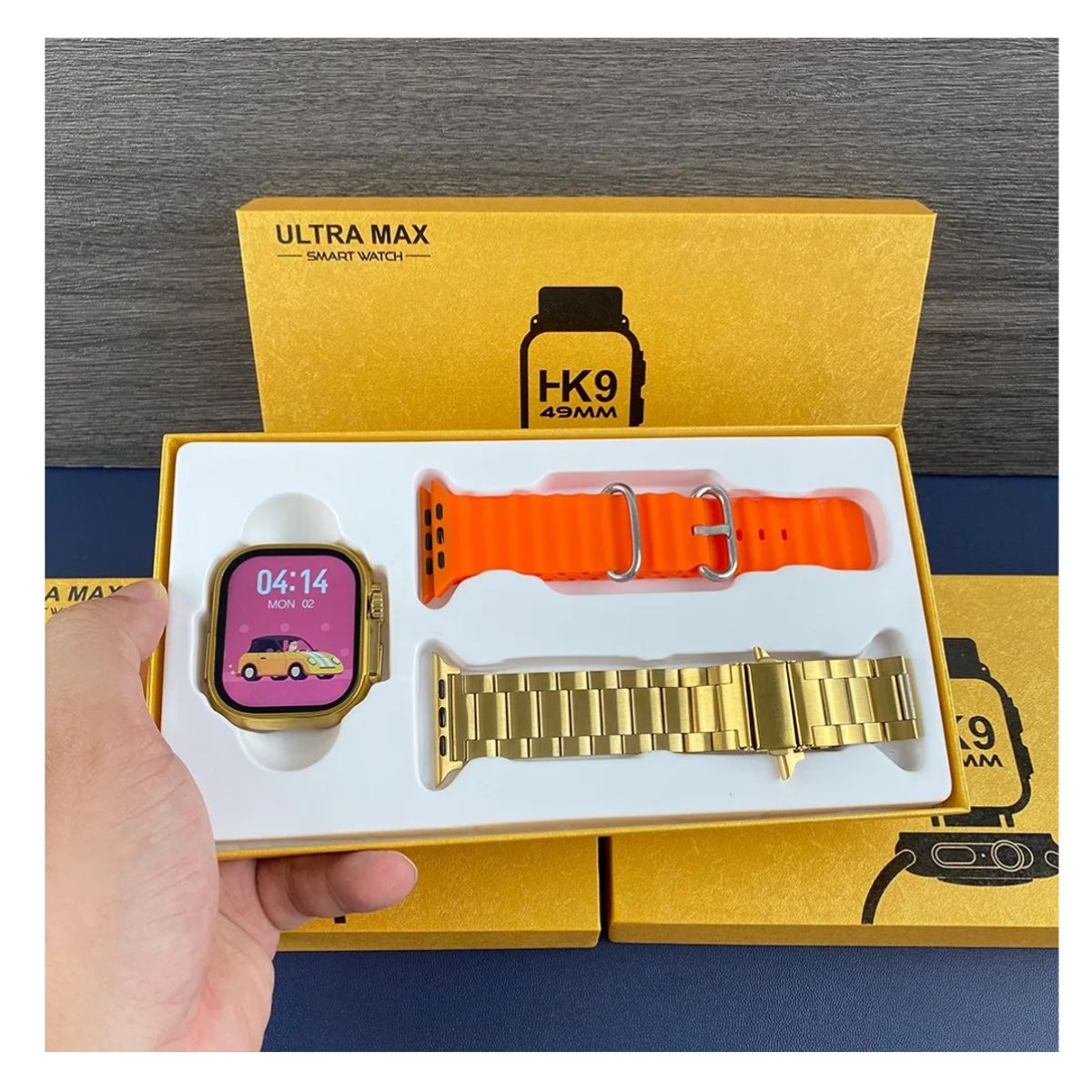 GENERICO - SMARTWATCH HK9 ULTRA MAX DORADO