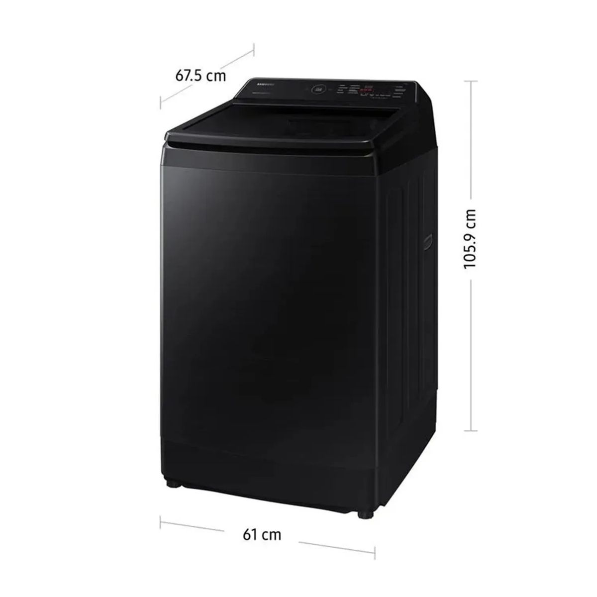 SAMSUNG - Lavadora Samsung 13 Kg Eco Inverter WA13CG5441BVPE Negro *+ Sandwichera oster