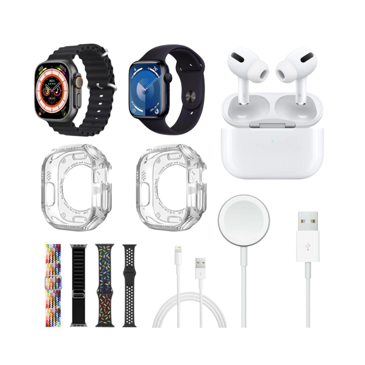 GENERICO - SMARTWATCH SUIT I60  NEGRO DOBLE 7 CORREAS+,AUDIFONO BLUETOOTH,ESTUCHE