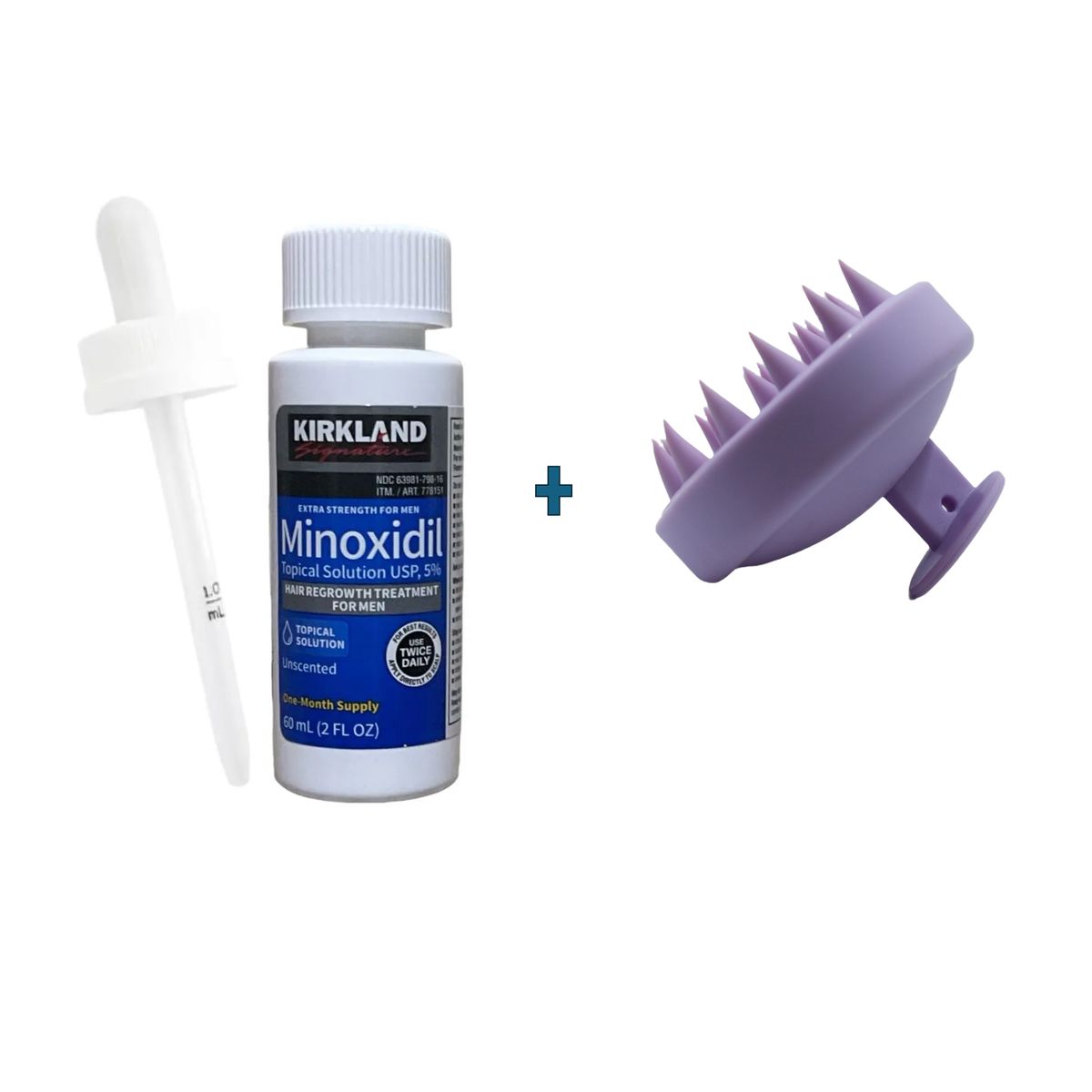 KIRKLAND SIGNATURE - Minoxidil Kirkland 5% Incluye Cepillo Crecimiento de Cabello