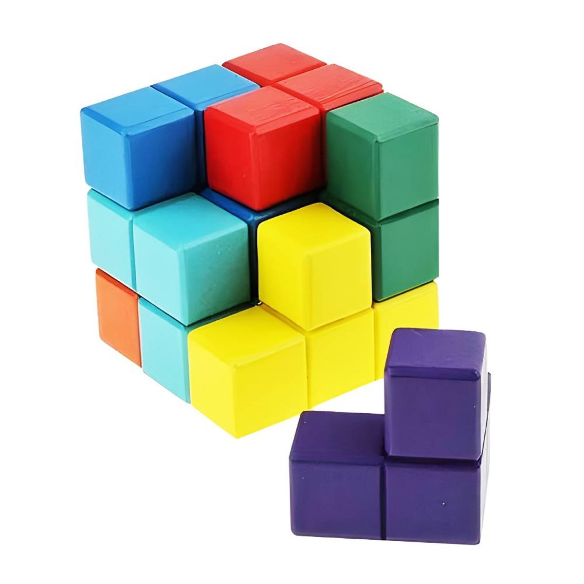 GENERICO - Rompecabezas 3D Cubo Soma Multicolor
