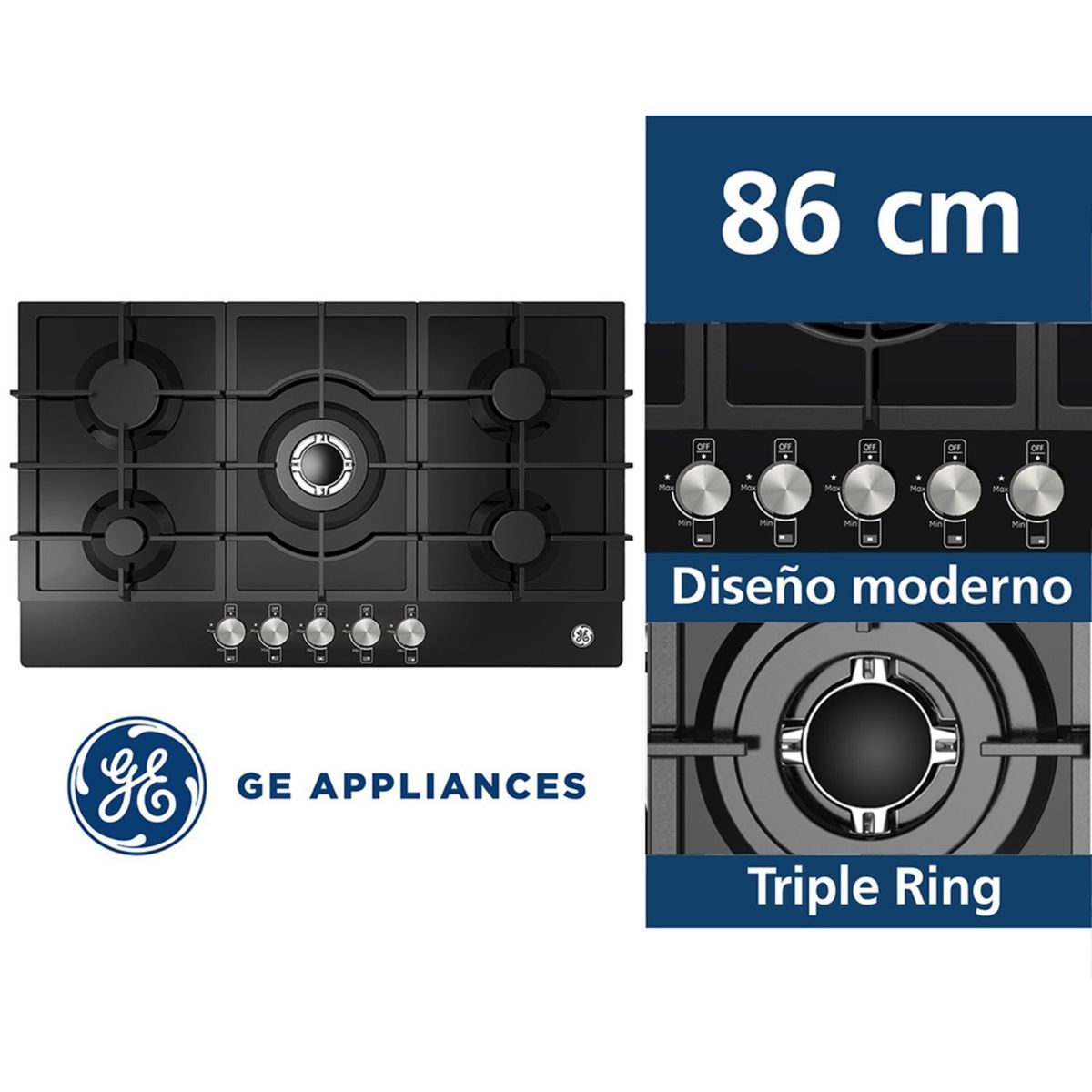 GENERAL ELECTRIC - Cocina Empotrable  5 Hornillas