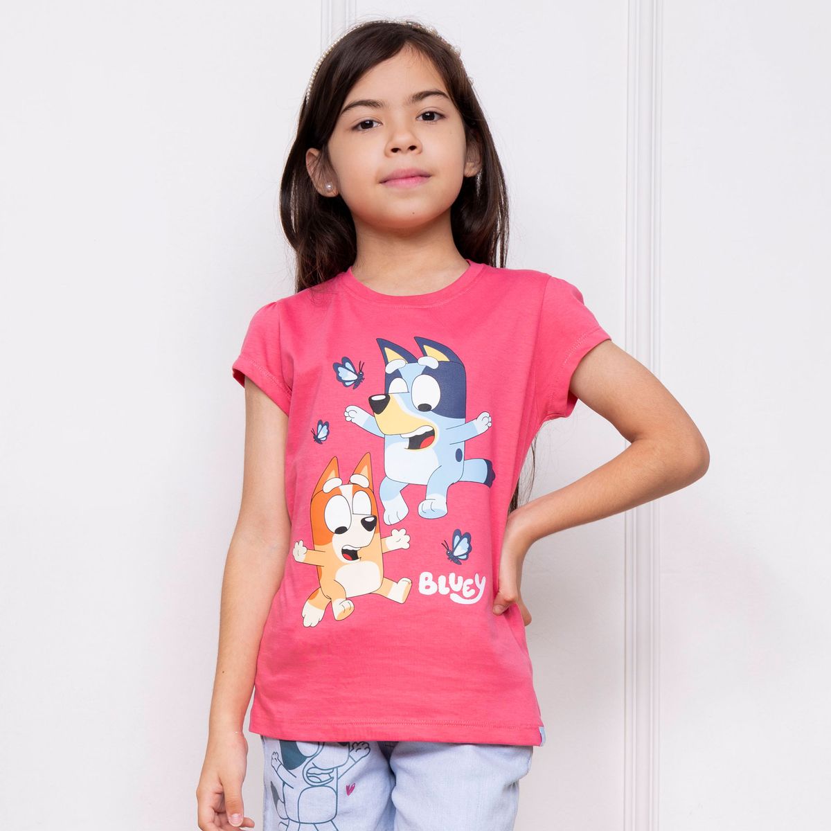 BLUEY - POLO BLUEY NIÑA MC - JERSEY 100% ALGODON