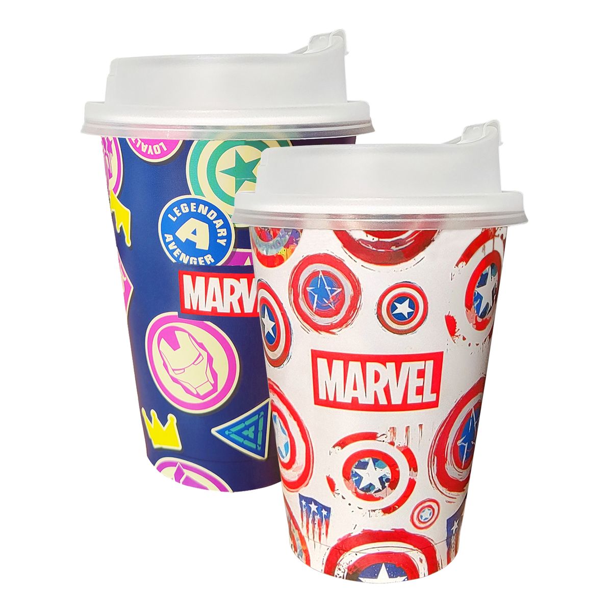 GENERICO - Pack 2 Vasos Tumbler 16 Oz Superhéroes Reutilizables Antiderrame