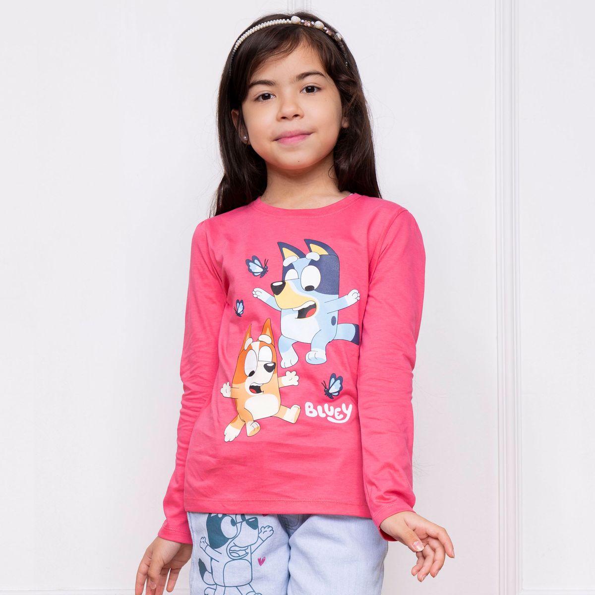 BLUEY - POLO BLUEY NIÑA ML - JERSEY 100% ALGODON