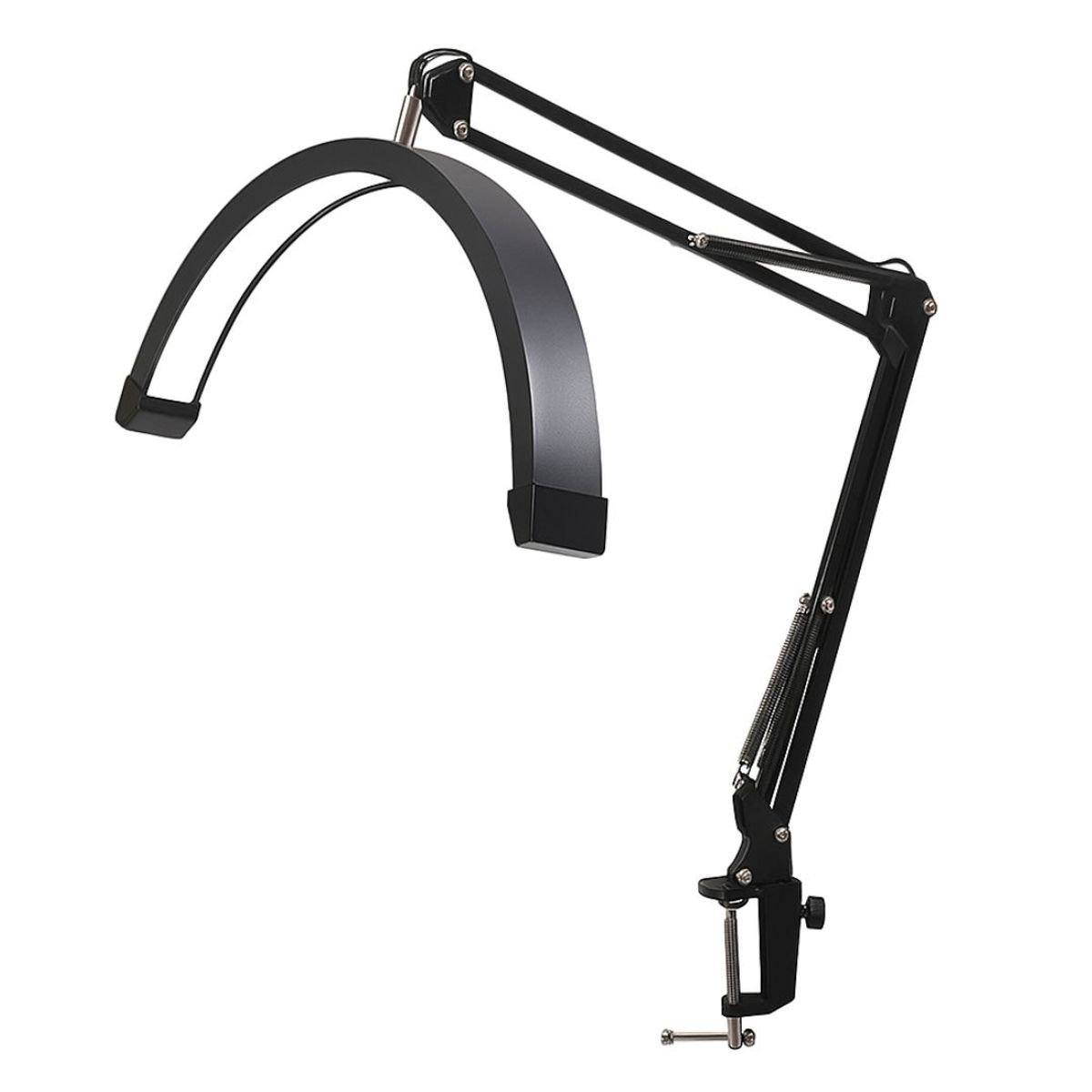 SEISA - Lámpara LED Profesional Media Luna con Brazo Articulado, 3 Colores y Brillo Ajustable para Estética