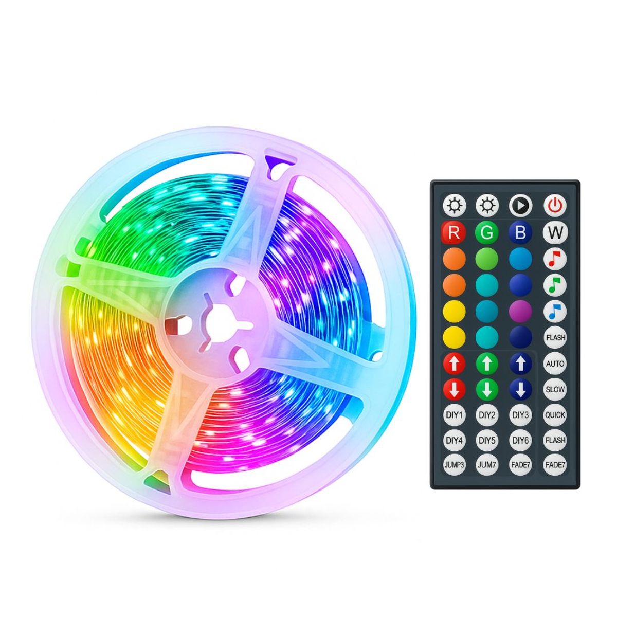 GENERICO - Tira LED RGB Bluetooth 10 m con App, Control Remoto, Modo Música y Brillo Regulable