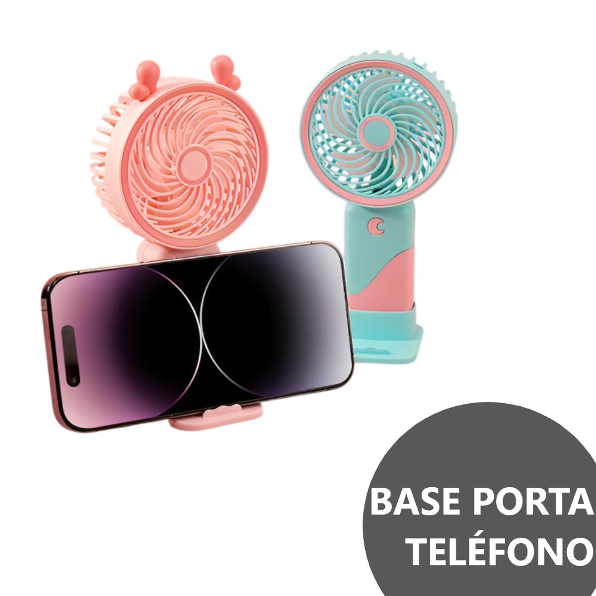 GENERICO - Potente Ventilador portátil 3 velocidades mini - Rosado