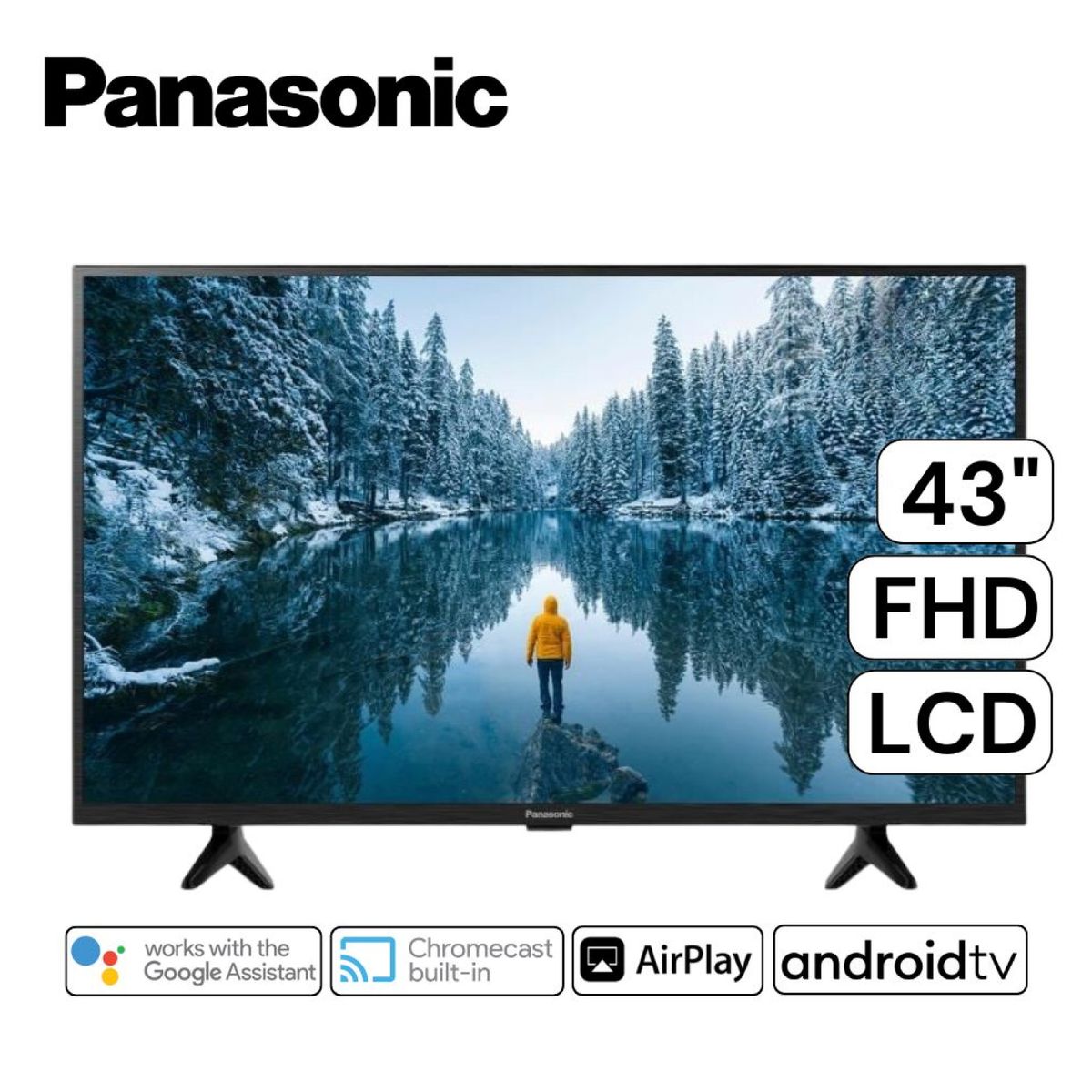 PANASONIC - Televisor Panasonic Smart TV 43"  Pulg. LCD FHD TC-43MS600P - Negro