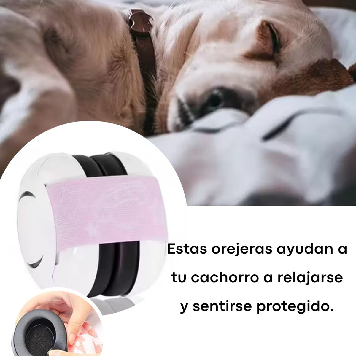GENERICO - Orejeras Bebé Ajustable ANTI RUIDO Y PIROTECNIA para Mascotas Rosa
