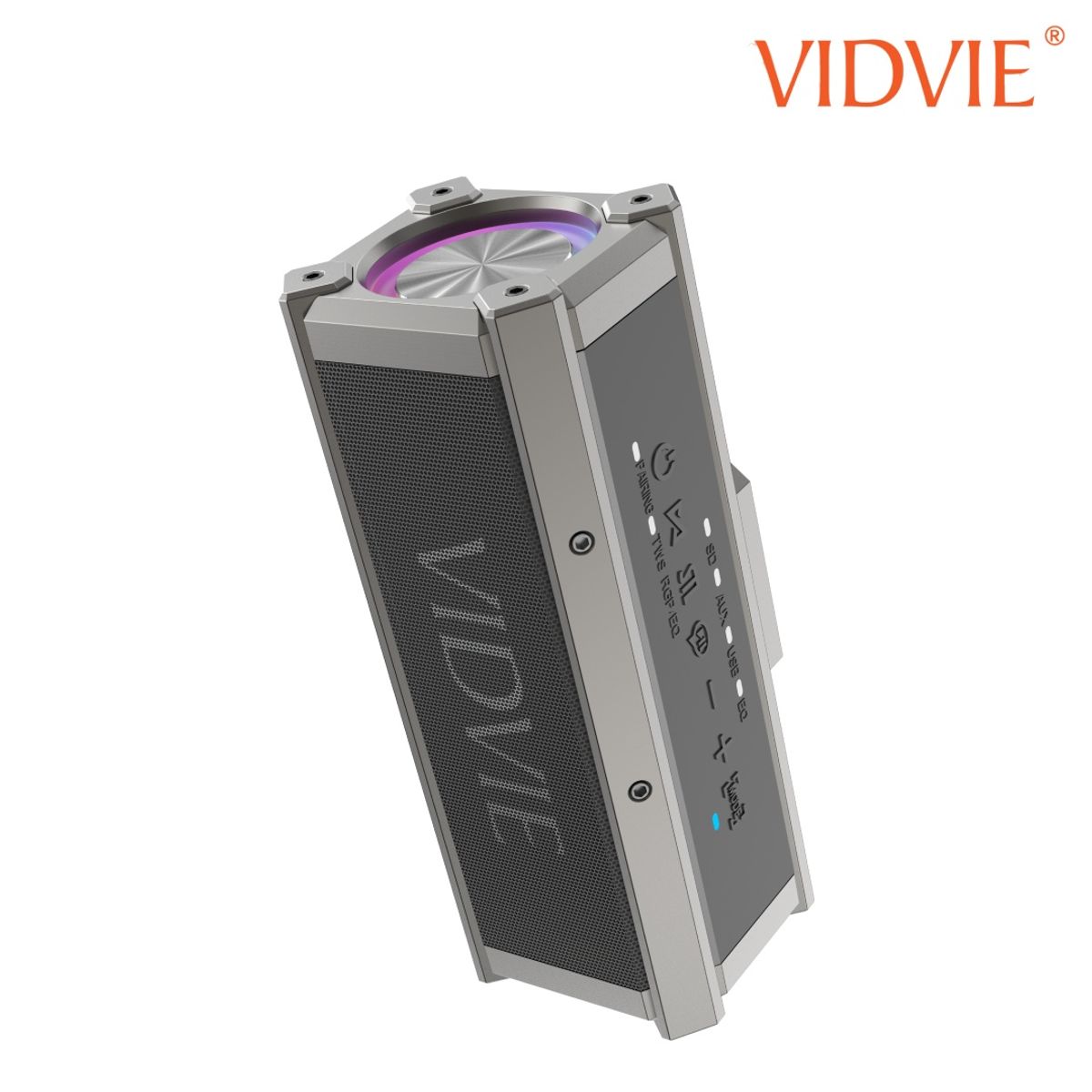 VIDVIE - Parlante Inalámbrico 80W Con Luces RGB Resistente Al Agua y Polvo Vidvie XL-SP909