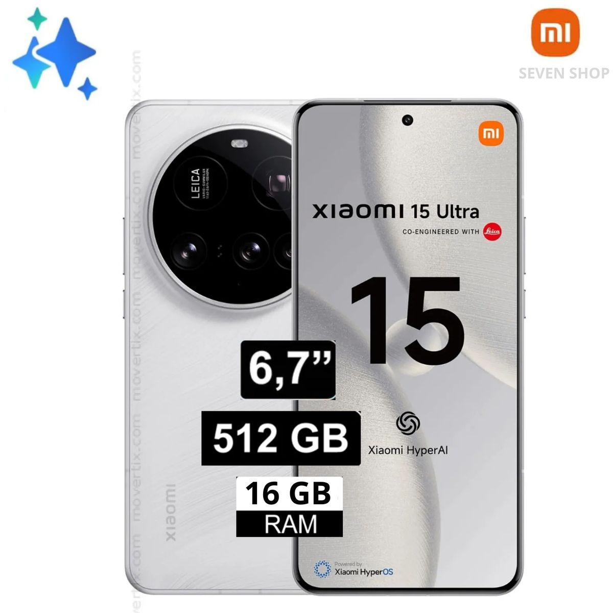 XIAOMI - XIAOMI MI 15 ULTRA 5G 512GB 16GB RAM DUAL SIM - WHITE