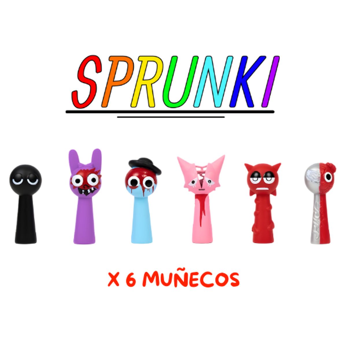 GENERICO - Juguete Set de Figuras Coleccionables Sprunki 8 Personajes