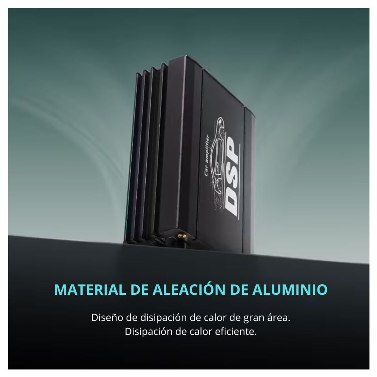 SEISA - Amplificador de Audio DSP Bluetooth para Auto 4×50 W con Ecualizador Procesador y Control App