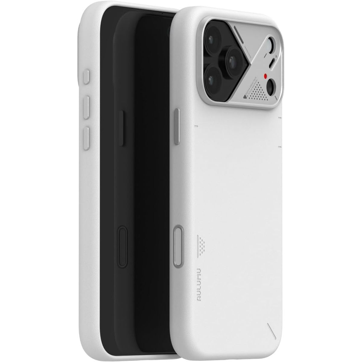 AULUMU - Case iPhone 17 Pro Con MagSafe + Cuero Vegano Blanco