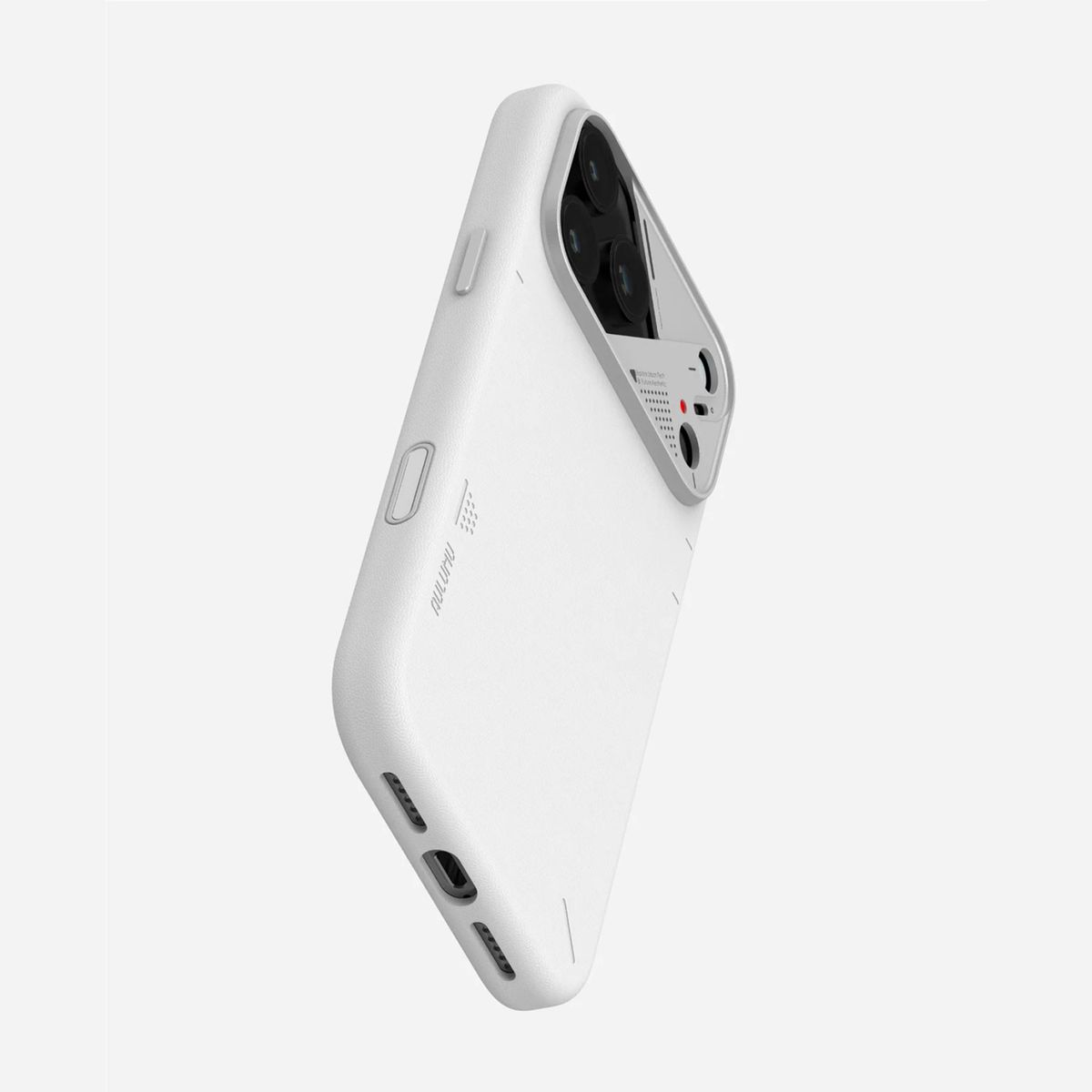 AULUMU - Case iPhone 17 Pro Con MagSafe + Cuero Vegano Blanco