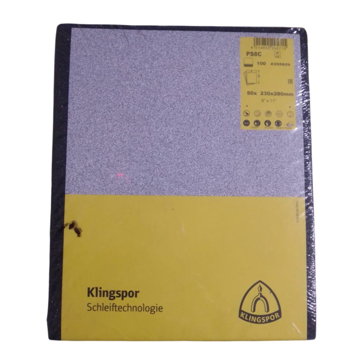 KLINGSPOR - Paquete x 50 : Lija Agua Klingspor PS8C Grano 100 - Gris
