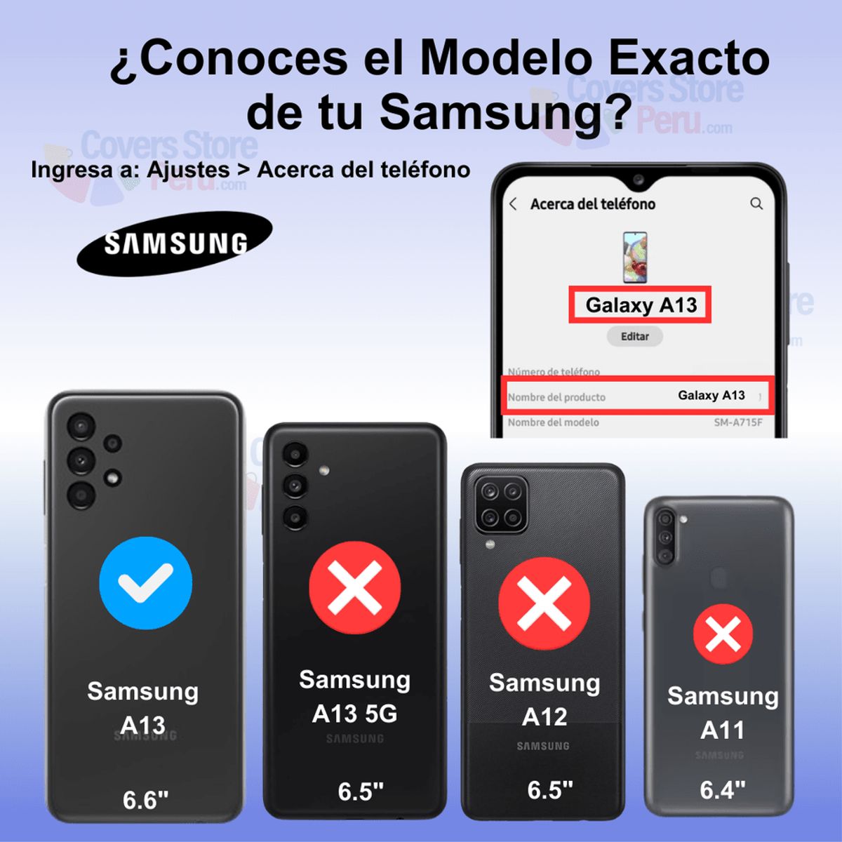 GENERICO - Funda para Samsung A13 4G Holder Parante + Anillo Azul