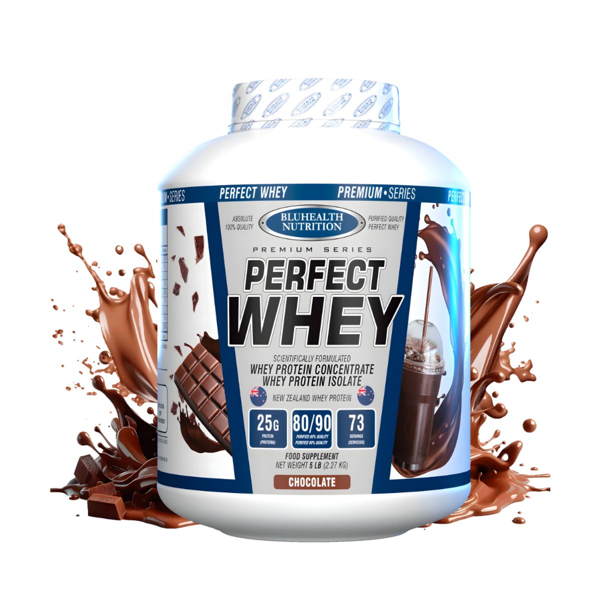 GENERICO - Perfect Whey - Proteina Whey Bluhealth Nutrition 5 LB - Chocolate