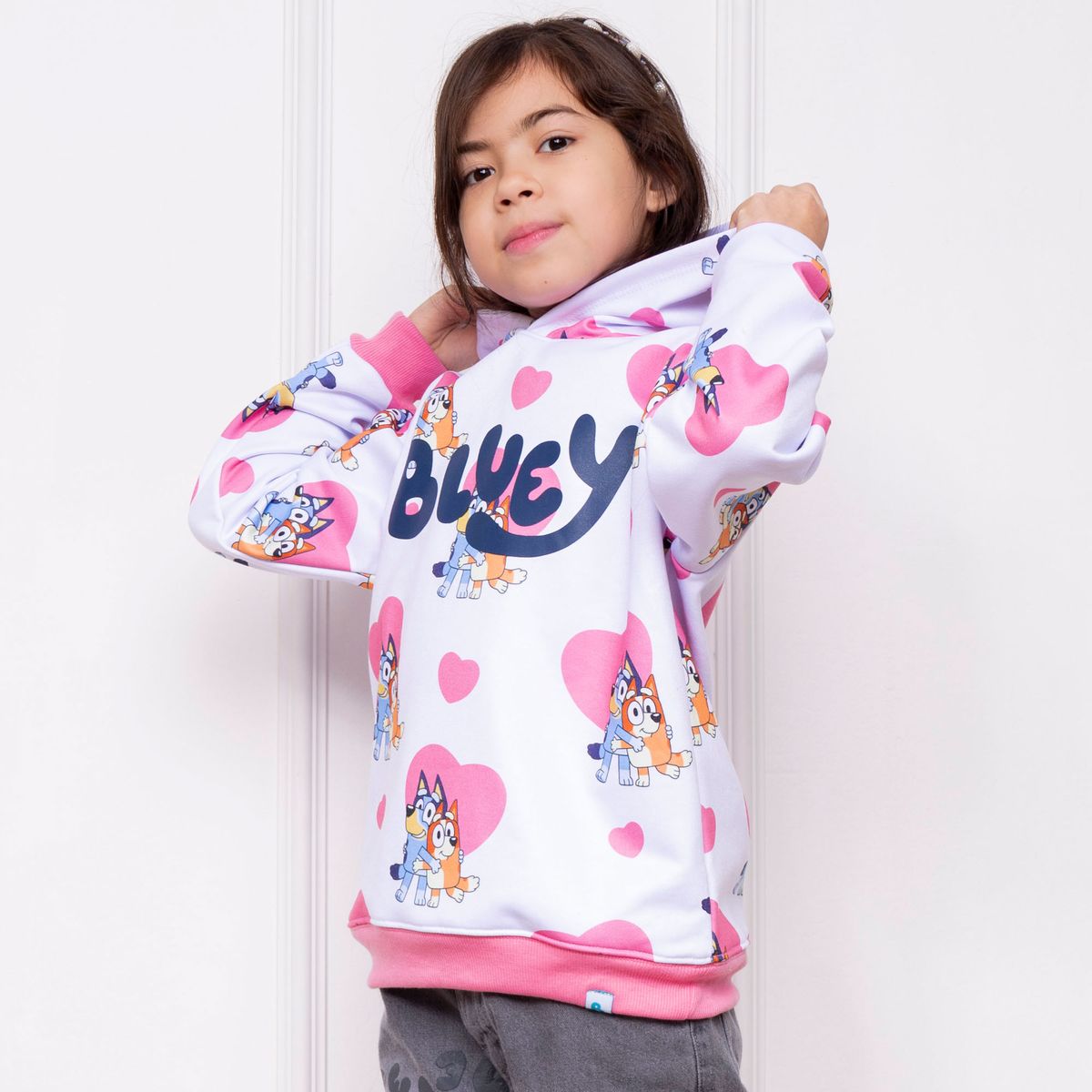 BLUEY - HOODIE BLUEY NIÑA - FRANELA SPUM