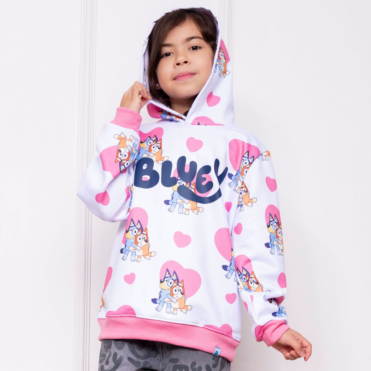 BLUEY - HOODIE BLUEY NIÑA - FRANELA SPUM
