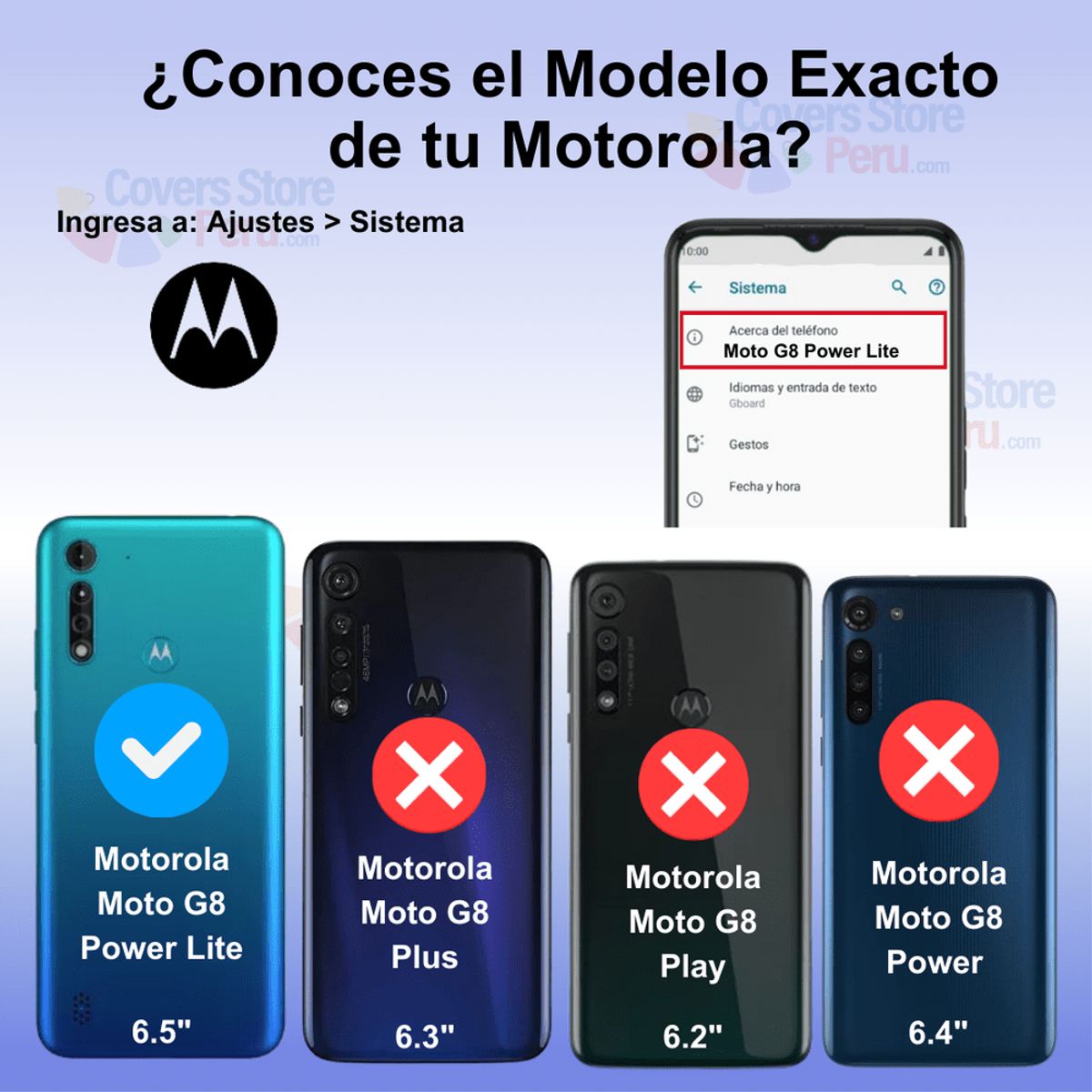 GENERICO - Funda para Motorola Moto G8 Power Lite Holder Parante Azul