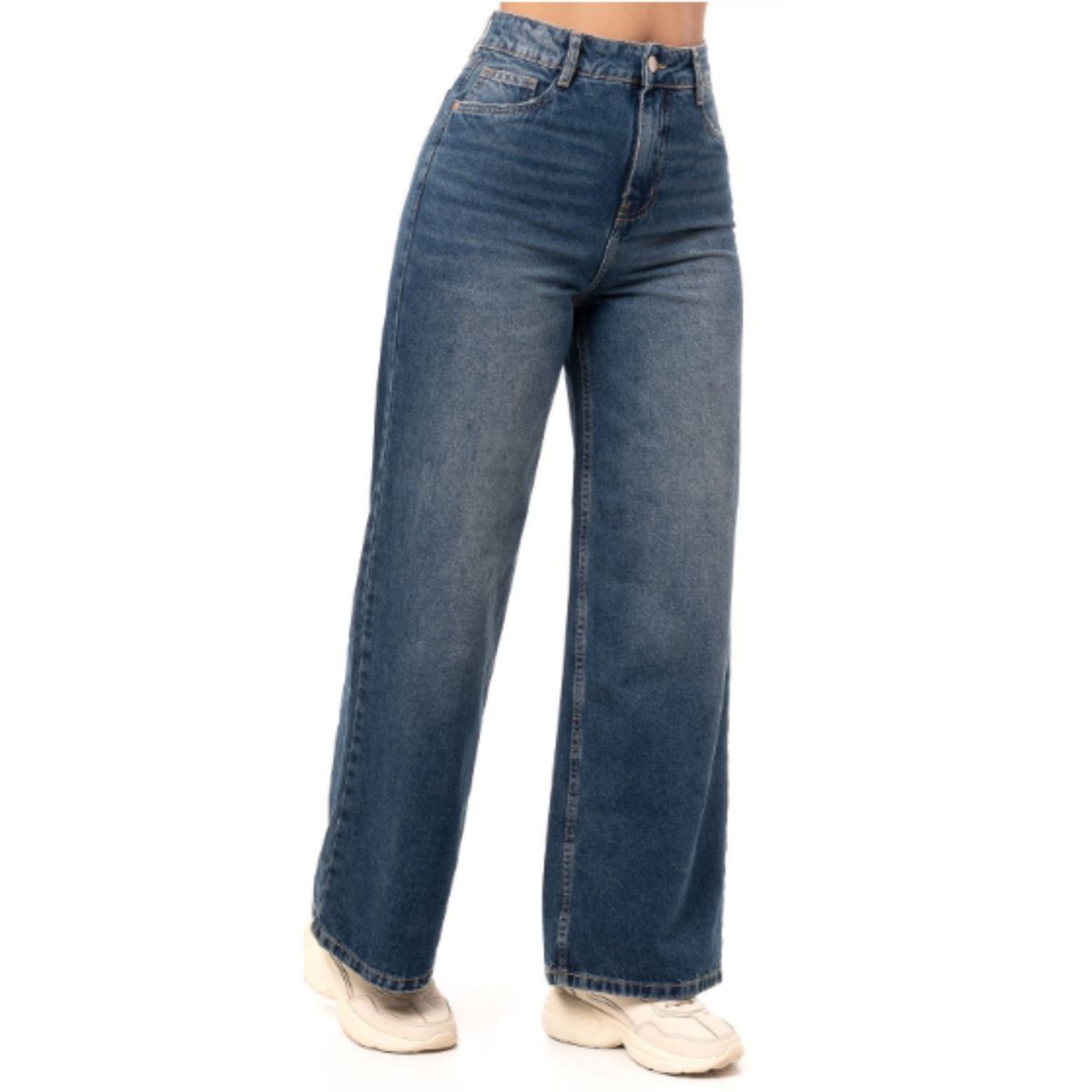 GENERICO - PANTALON JEAN WIDE LEG PARA MUJER