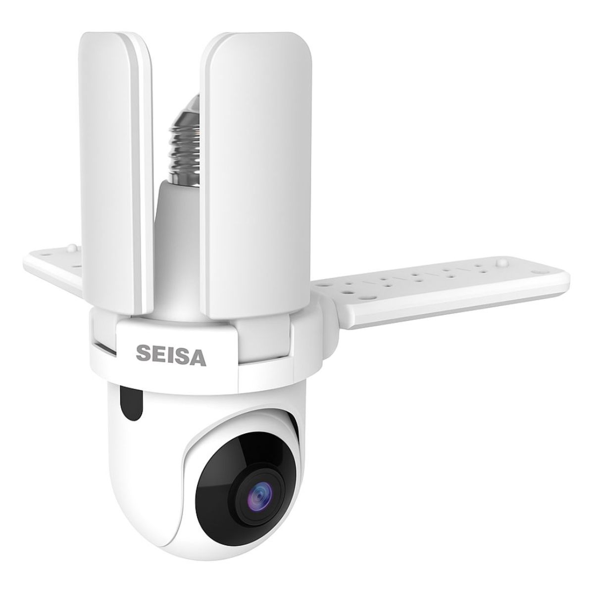 SEISA - Foco Cámara WiFi SEISA Full HD 1080P con Luz LED Plegable 360° Visión Nocturna a Color y Audio