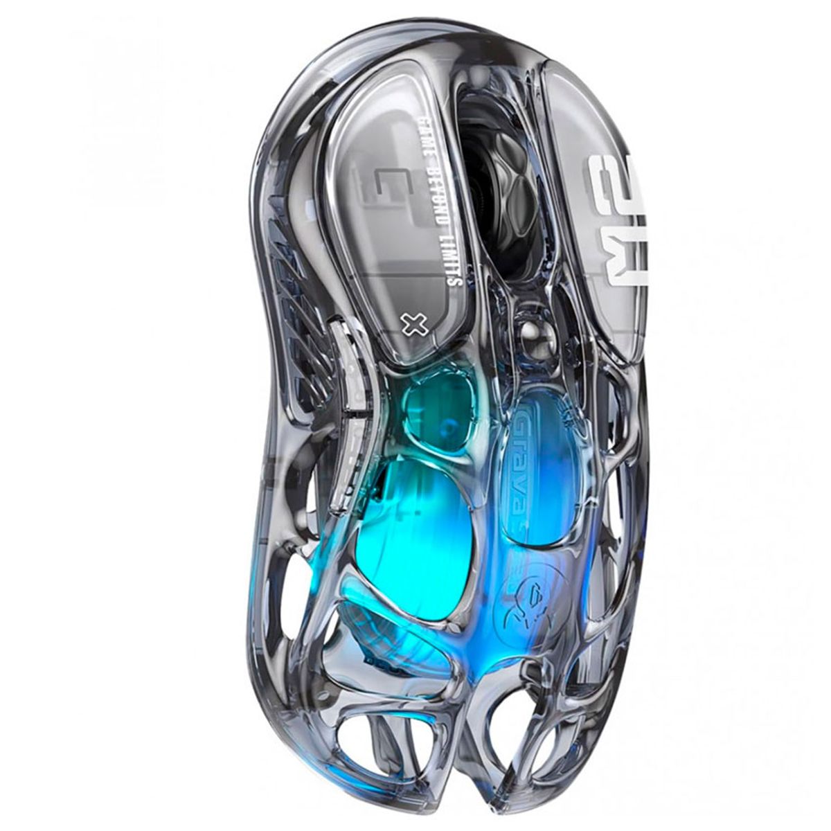 GRAVASTAR - Mouse Inalámbrico GravaStar Mercury M2 Transparent Black